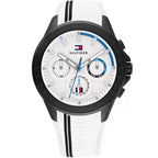 Tommy Hilfiger Aiden 1791862 Black Case White Dial White Silicone Men's Watch