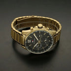 Tommy Hilfiger Damon 1791974 Multi-Function Black Dial Men's Gold-Tone Watch