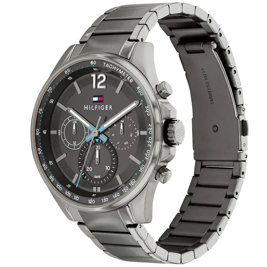 Tommy Hilfiger Max 1791975 Gunmetal Case Grey Dial Steel Men's Watch
