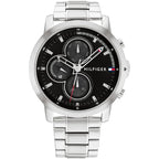 Tommy Hilfiger Jameson 1792048 Silver Case Black Dial Men's Watch