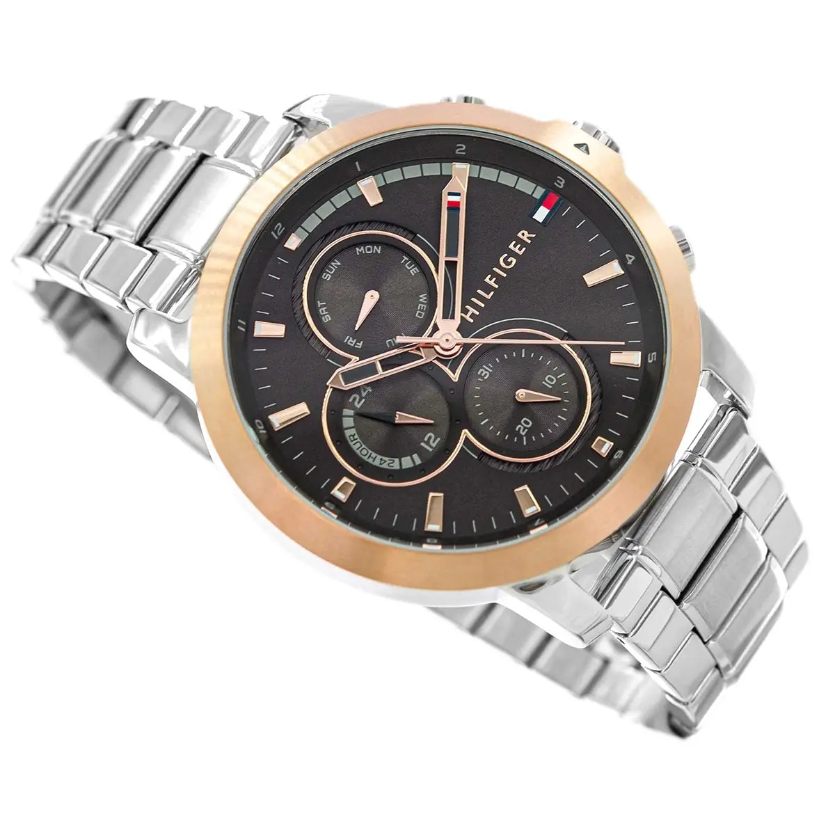 Tommy Hilfiger Jameson 1792050 Silver & Rose Gold Grey Dial Men's Watch