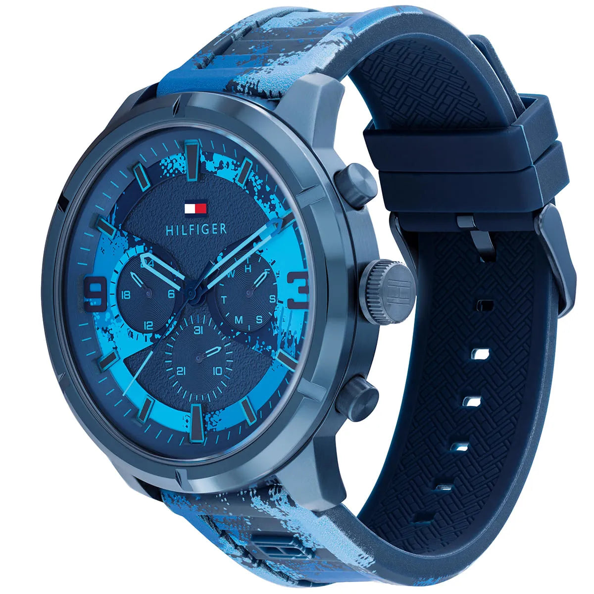 Tommy Hilfiger Wild 1792073 Blue Camo Silicone Men's Watch (50mm)