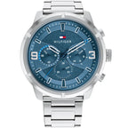Tommy Hilfiger Wild 1792077 Silver Case Blue Textured Dial Steel Men's Watch (50mm)