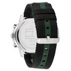Tommy Hilfiger Banks 1792107 Men's Silver Case Green Dial NATO Strap Watch