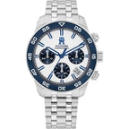 Tommy Hilfiger TH85 1792157 Men's Silver Steel Watch with White Dial & Blue Bezel