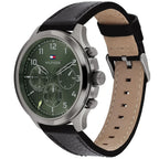 Original Tommy Hilfiger Men's Watch - Olive Green Dial & Black Leather (1791856)