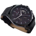 Original Tommy Hilfiger Baker Men's Watch - All Black Case & Leather Strap (1710452)