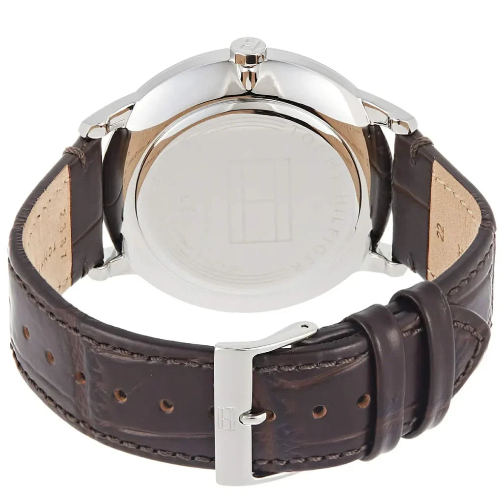 Original Tommy Hilfiger Men's Watch - Silver Case & Brown Leather (1710389)