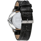 Original Tommy Hilfiger Men's Watch - Silver Case & Black Leather (1710391)