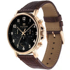 Original Tommy Hilfiger Daniel Men's Watch - Gold Case & Dark Brown Leather (1710379)