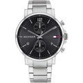 Original Tommy Hilfiger Daniel Men's Watch - Silver Steel & Black Dial (1710413)
