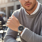 Original Tommy Hilfiger Daniel Men's Watch - Silver Steel & Black Dial (1710413)