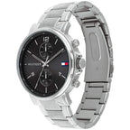 Original Tommy Hilfiger Daniel Men's Watch - Silver Steel & Black Dial (1710413)