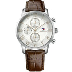Original Tommy Hilfiger Men's Watch - Silver Case & Brown Leather (1791400)
