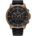Original Tommy Hilfiger Men's Watch - Gold Case & Black Rubber (1710491)