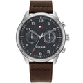 Original Tommy Hilfiger Men's Watch - Silver Case & Brown Leather (1791785)