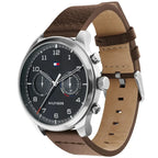 Original Tommy Hilfiger Men's Watch - Silver Case & Brown Leather (1791785)