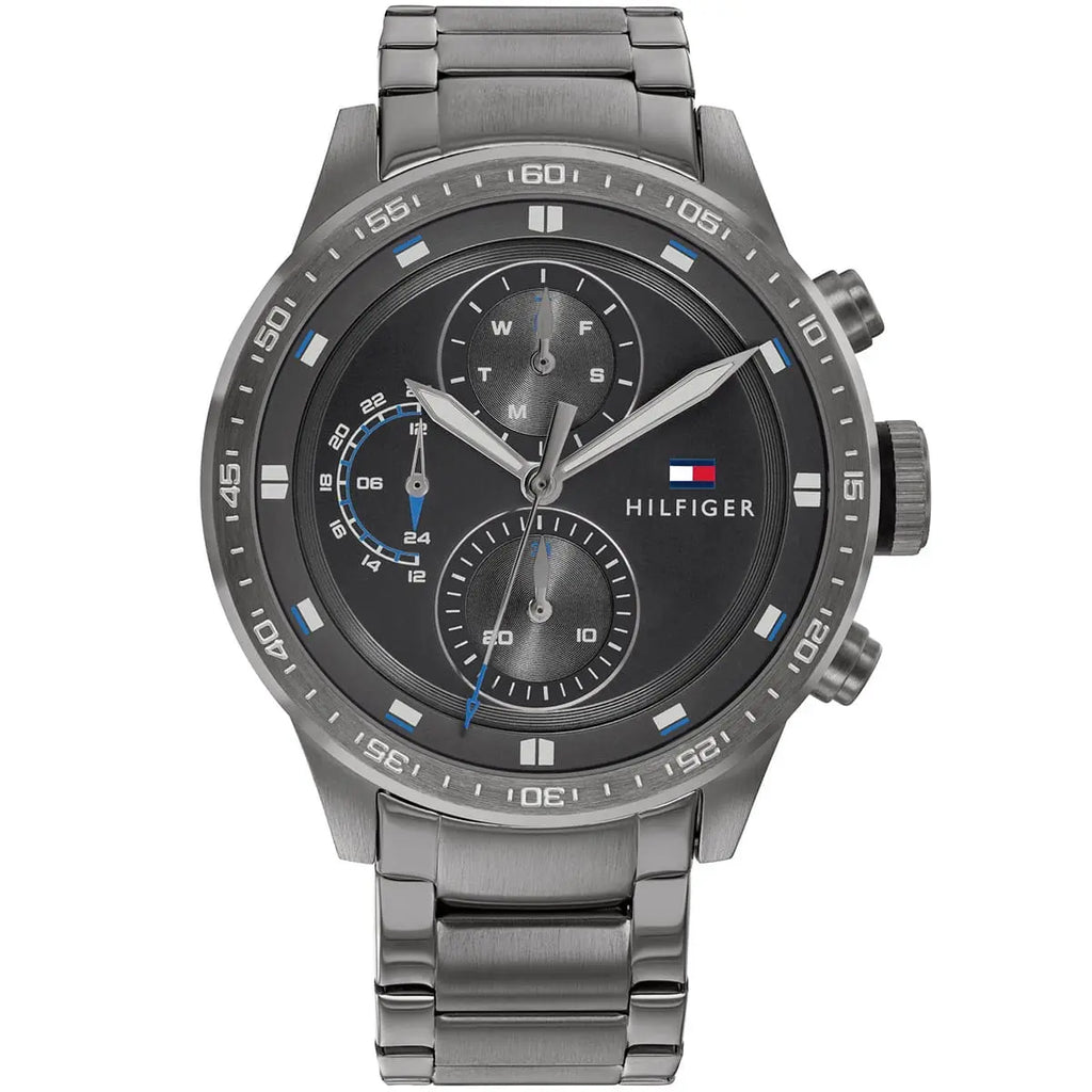 Original Tommy Hilfiger Shawn Men's Watch - Gunmetal Steel & Black Dial (1791806)