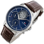 Original Tommy Hilfiger Stewart Men's Watch - Silver Case & Brown Leather (1710629)