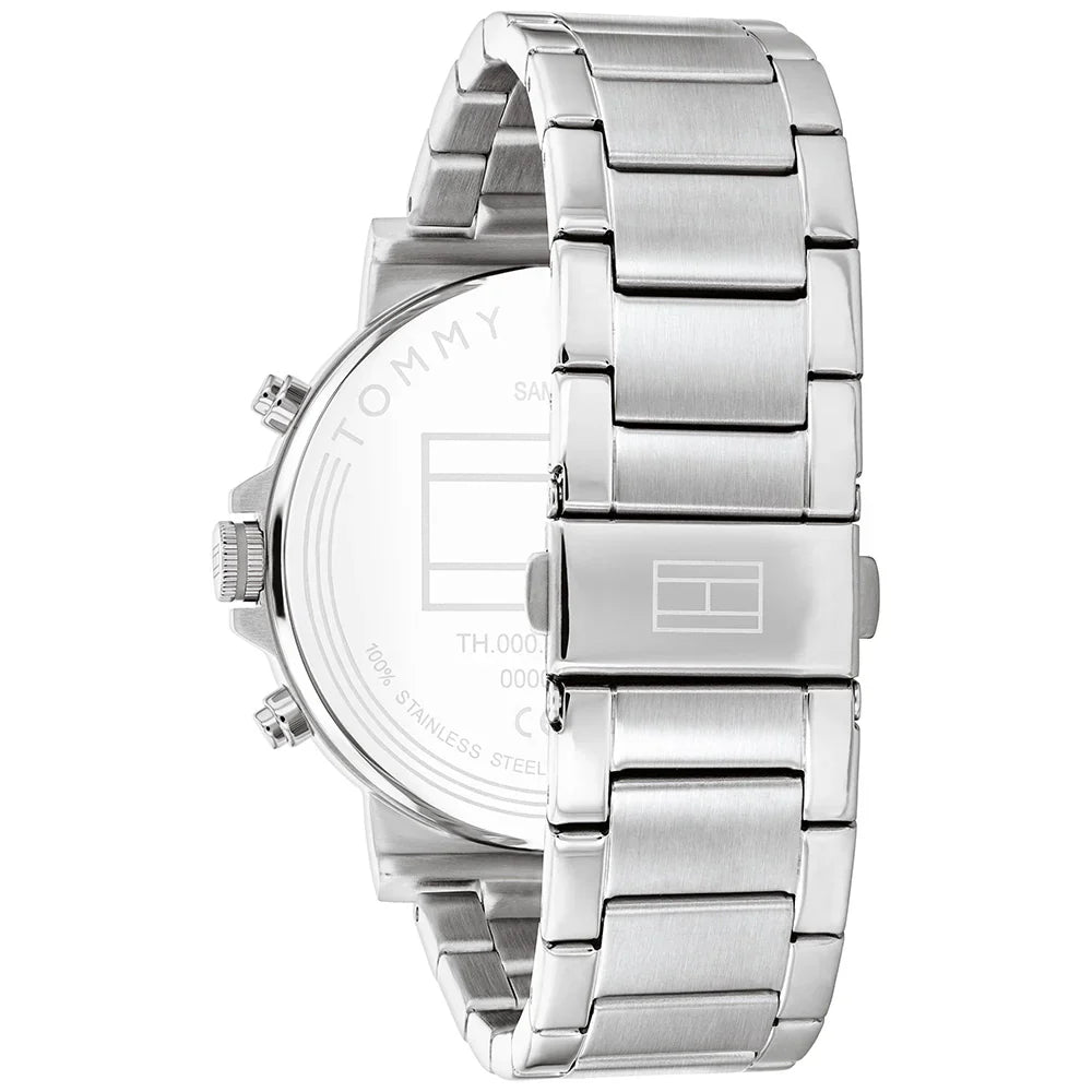 Original Tommy Hilfiger Tyson Men's Watch - Silver Steel & Dark Grey Dial (1710604)