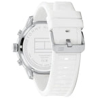 Original Tommy Hilfiger Wild Men's Watch - Silver Case & White Rubber Strap (1792072)