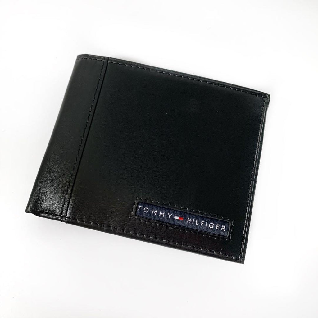 TH Black Leather Bifold Wallet For Men 6#