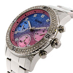Guess Confetti W0774L1 Multi-Function Glitter Ombre Dial Women's Silver Watch