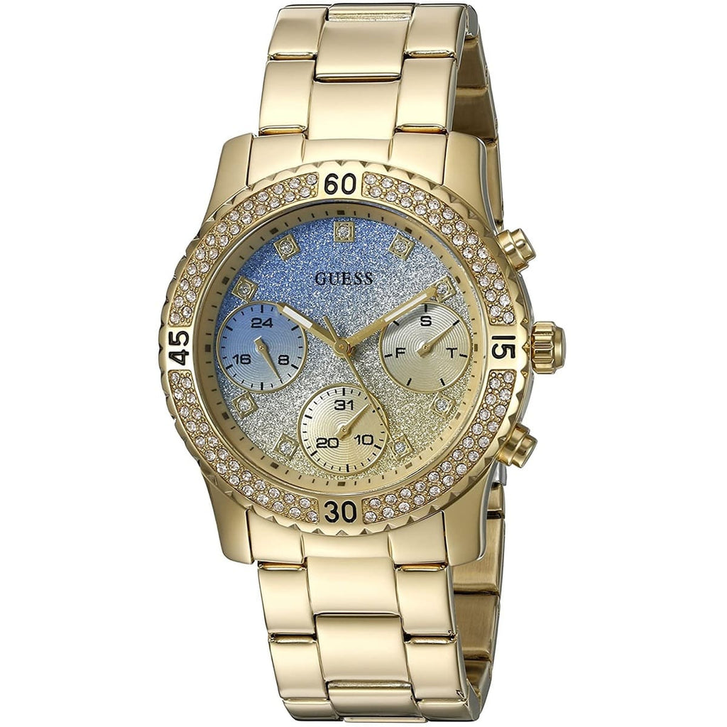 Guess Confetti W0774L2 Multi-Function Glitter Ombre Dial Women's Gold-Tone Watch