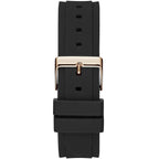 Guess Zena Multi-Function W1094L6 Rose Gold Case Black Dial Black Rubber Women's Watch