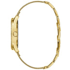Guess Claudia W1279L2 Gold Case Crystal Bezel 4G Logo Gold Mesh Women's Watch